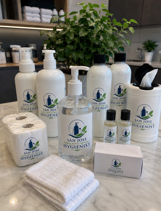 Branded toiletries range from San Jose Porta Potty Rentals Hygienist